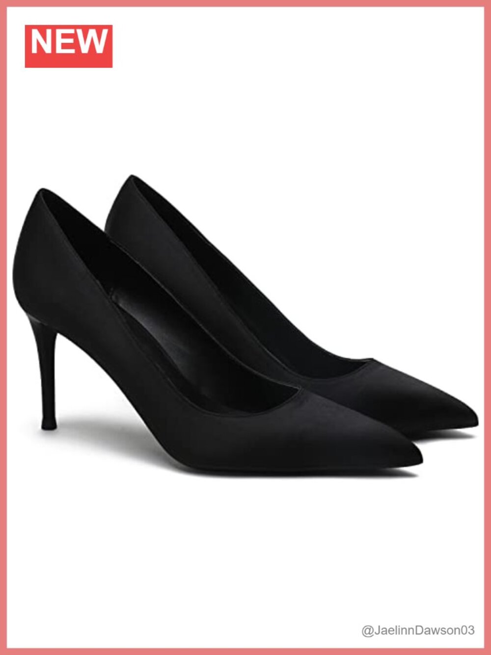 Women's Satin Pointed Toe Stiletto Heels Pumps Dress Shoes Slip On 3"